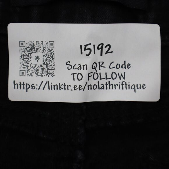 Wax Jeans Pants Womens 16 Black Distresssed High Rise Straight Cut Bottoms - Picture 16 of 16